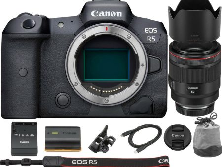 Canon EOS R5 Mirrorless Digital Camera with Canon RF 50mm f 1.2L USM Lens Hot on Sale