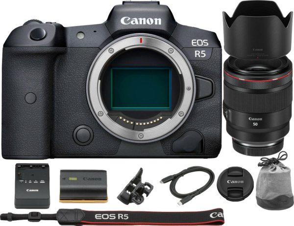 Canon EOS R5 Mirrorless Digital Camera with Canon RF 50mm f 1.2L USM Lens Hot on Sale