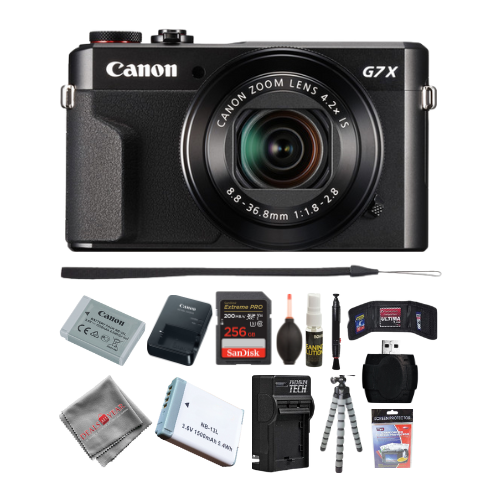 Canon PowerShot G7 X Mark II Digital Camera - Black - 256GB Accessory PKG Discount