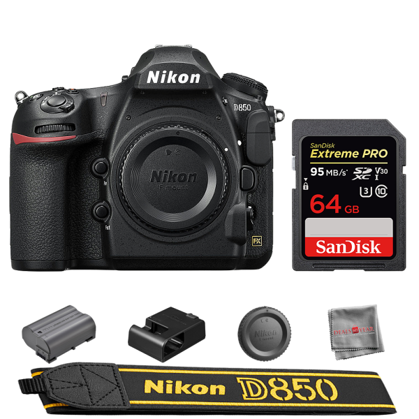 Nikon D850 DSLR Camera Body + SanDisk 64GB Extreme Pro Memory Card Discount