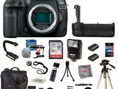 Canon EOS 5D Mark IV Camera Body Pro Bundle 32GB Mic Tripod Battery Grip Kit Hot on Sale