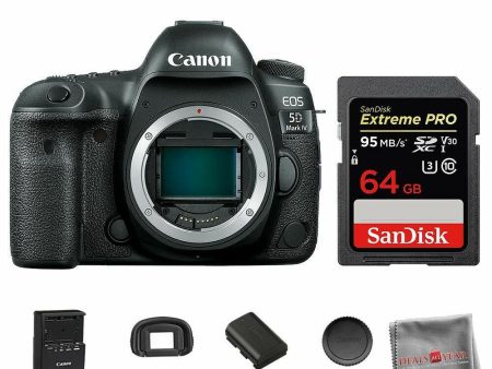 Canon EOS 5D Mark IV Digital SLR Camera Body with SanDisk 64GB SDHC Memory Card Kit Online Sale