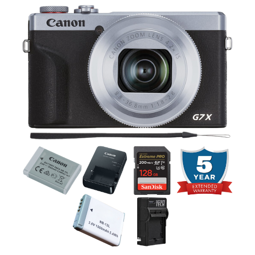 Canon PowerShot G7 X Mark III Digital Camera - Silver - 5Yr Warranty PKG Fashion