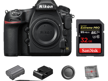 Nikon D850 DSLR Camera Body + SanDisk 32GB Extreme Pro Memory Card Cheap