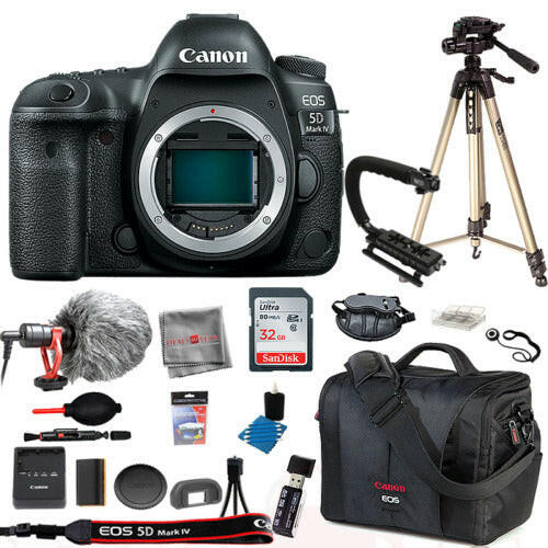 Canon EOS 5D Mark IV Camera Body Starter Bundle 32GB Mic Tripod Bag Kit Online