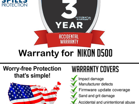 3 Yr Extended Warranty + Cleaning & Accidental Damage for Nikon D500 Cheap