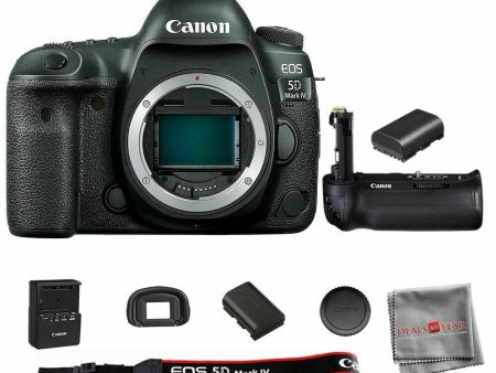 Canon EOS 5D Mark IV DSLR Camera with BG-E20 Battery Grip + Extra Battery Pack For Discount