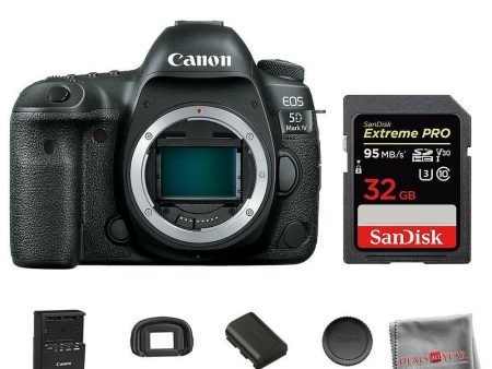 Canon EOS 5D Mark IV Digital SLR Camera Body with SanDisk 32GB SDHC Memory Card Hot on Sale