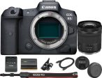 Canon EOS R5 Mirrorless Digital Camera with Canon RF 24-105mm f 4-7.1 IS STM Lens For Sale