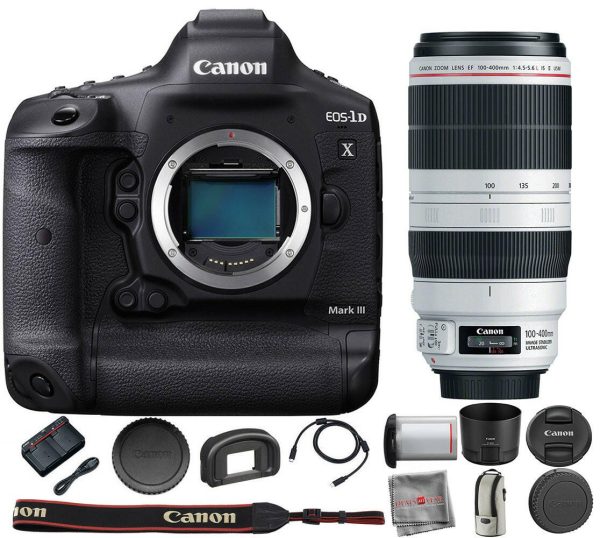 Canon EOS-1D X Mark III DSLR Camera with EF 100-400mm f 4.5-5.6L IS II USM Lens For Discount