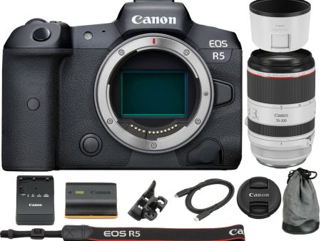 Canon EOS R5 Mirrorless Digital Camera with Canon RF 70-200mm f 2.8L IS USM Lens Discount