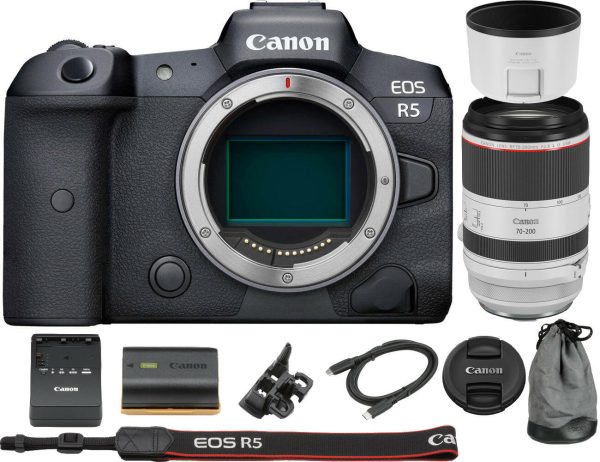 Canon EOS R5 Mirrorless Digital Camera with Canon RF 70-200mm f 2.8L IS USM Lens Discount