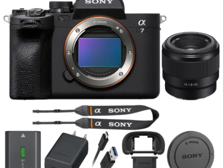 Sony a7 IV Mirrorless Camera with FE 50mm f 1.8 Lens Fashion