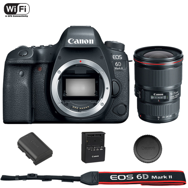 Canon EOS 6D Mark II DSLR Camera Body with EF 16-35mm f 4L IS USM Lens Hot on Sale