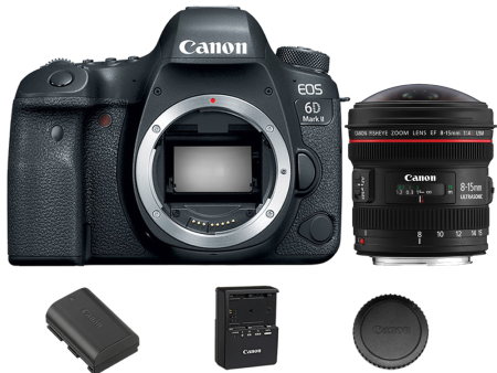 Canon EOS 6D Mark II DSLR Camera Body with EF 8-15mm f 4L Fisheye USM Lens Cheap