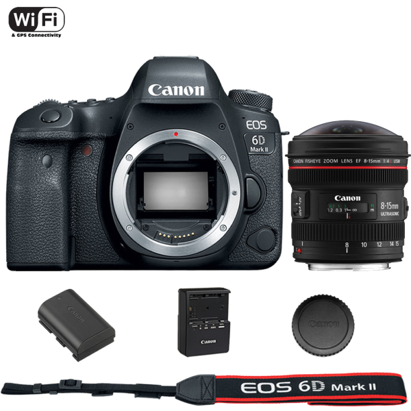 Canon EOS 6D Mark II DSLR Camera Body with EF 8-15mm f 4L Fisheye USM Lens Cheap