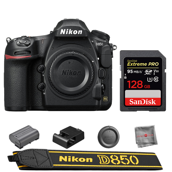 Nikon D850 DSLR Camera Body + SanDisk 128GB Extreme Pro Memory Card Fashion