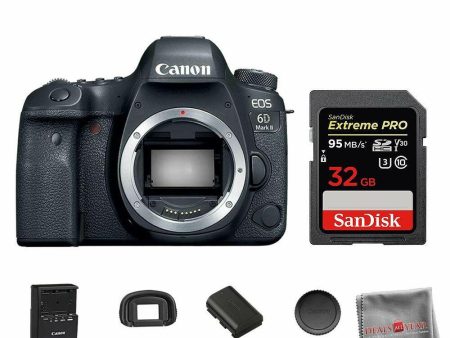 Canon 6D Mark II DSLR Camera Body with SanDisk 32GB Extreme PRO SDHC Memory Card Online Hot Sale