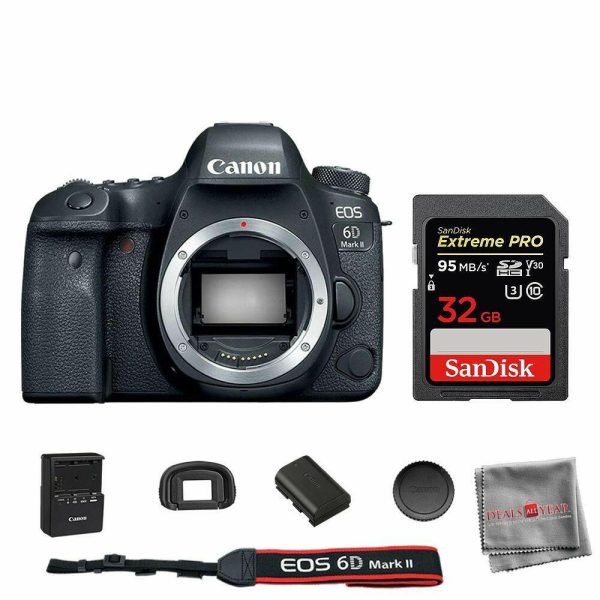 Canon 6D Mark II DSLR Camera Body with SanDisk 32GB Extreme PRO SDHC Memory Card Online Hot Sale