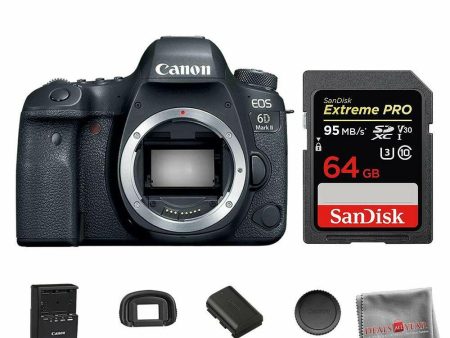 Canon 6D Mark II DSLR Camera Body with SanDisk 64GB Extreme PRO SDXC Card Online Sale