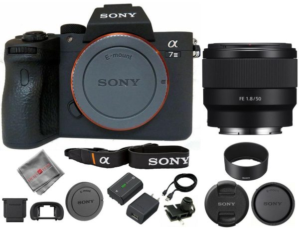 Sony a7 III Mirrorless Camera with FE 50mm f 1.8 Lens Supply