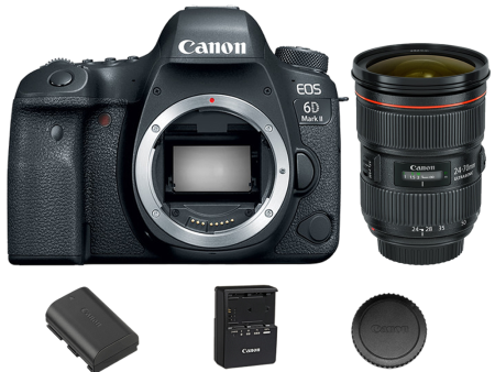 Canon EOS 6D Mark II DSLR Camera Body with EF 24-70mm f 2.8L II USM Lens For Cheap