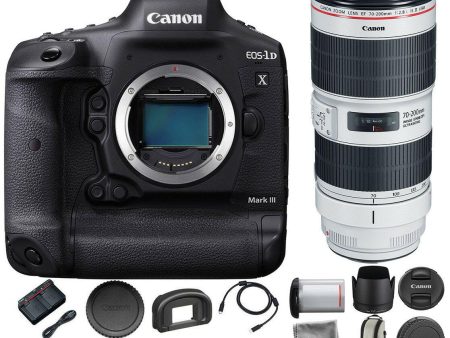 Canon EOS-1D X Mark III DSLR Camera with EF 70-200mm f 2.8L IS III USM Lens Supply