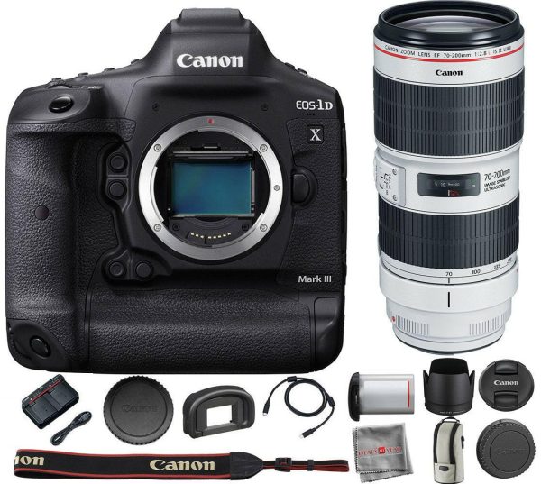 Canon EOS-1D X Mark III DSLR Camera with EF 70-200mm f 2.8L IS III USM Lens Supply