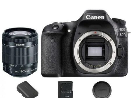 Canon EOS 80D DSLR Camera + 18-55mm f 3.5-5.6 IS STM on Sale