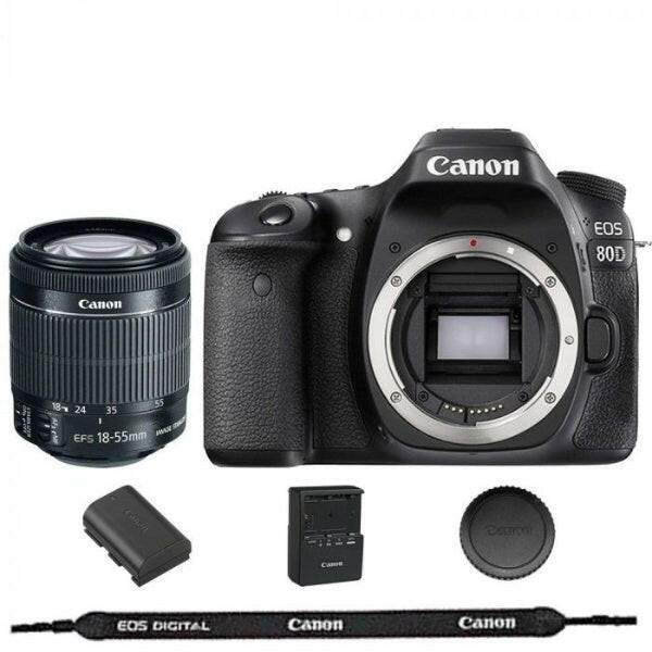 Canon EOS 80D DSLR Camera + 18-55mm f 3.5-5.6 IS STM on Sale