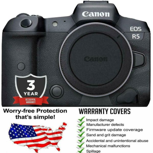 Canon EOS R5 Mirrorless Digital Camera with 3Yr Accidental Warranty Sale