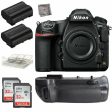 Nikon D850 45.7MP DSLR Camera Body + Battery Grip + 32GB Accessory Bundle New Discount