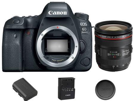 Canon EOS 6D Mark II DSLR Camera Body with Canon EF 24-70mm f 4L IS USM Lens Online