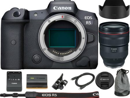 Canon EOS R5 Mirrorless Digital Camera with Canon RF 28-70mm f 2L USM Lens Fashion