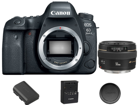 Canon EOS 6D Mark II DSLR Camera Body with EF 50mm f 1.4 USM Lens Online Hot Sale