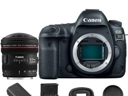 Canon 5D Mark IV EOS DSLR Camera with 8-15mm f 4L EF Fisheye USM Lens Fashion