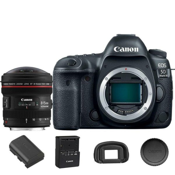 Canon 5D Mark IV EOS DSLR Camera with 8-15mm f 4L EF Fisheye USM Lens Fashion