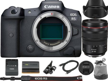 Canon EOS R5 Mirrorless Digital Camera with RF 24-105mm f 4L IS USM Lens Fashion