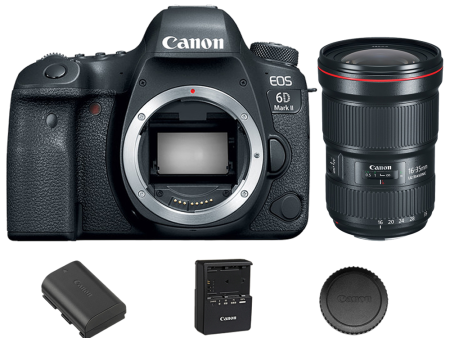 Canon EOS 6D Mark II DSLR Camera Body with EF 16-35mm f 2.8L III USM Lens For Sale