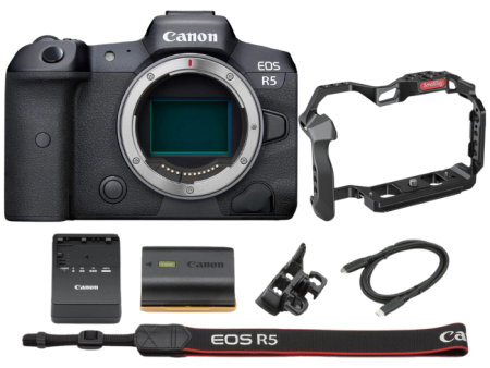 Canon EOS R5 Mirrorless Camera - w  SmallRig Camera Cage Hot on Sale