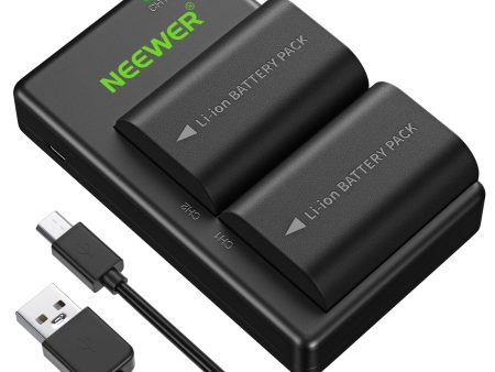 NEEWER 2-Pack LP-E6 E6N Rechargeable Battery Charger Set For Canon For Sale