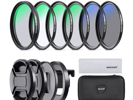 NEEWER 58mm Lens Filter Kit compatible with GoPro Hero 8 7 6 5 Fashion