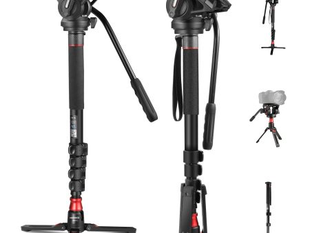 NEEWER 179cm GM76 Professional Camera Monopod With Fluid Head For Cheap