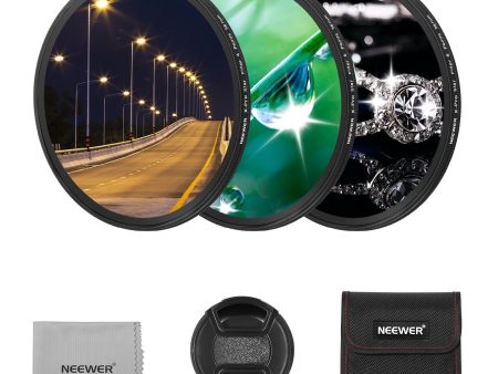 NEEWER 3PCS Star Filters Kit (4, 6, 8 Points) For Sale