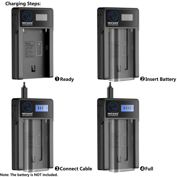 NEEWER Sony NP-F550 F750 F960 F970 Replacement USB Battery Charger For Discount