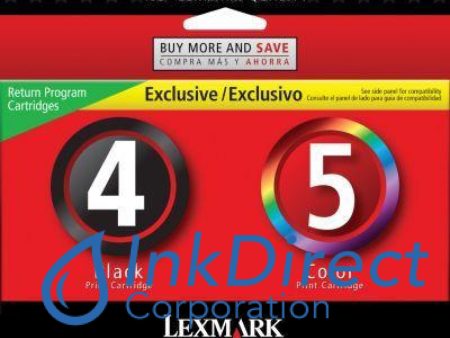 Genuine Lexmark 18C2255 Combo Pack (Return Program Lex 4 & Lex 5)  Ink Jet Cartridge 4-Color on Sale