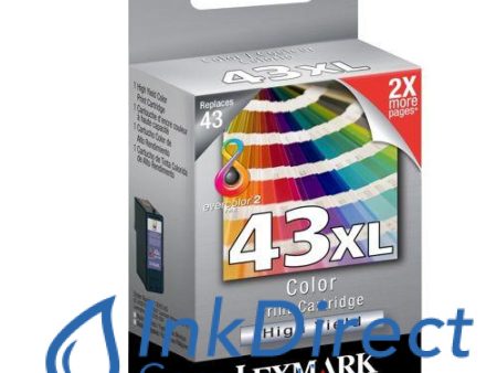 Genuine Lexmark 18Y0143 18Y0343  Lex 43XL Ink Jet Cartridge Color For Sale